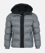 Nvlty Center Tone Puffer Jacket Charcoal Grey Black (2)