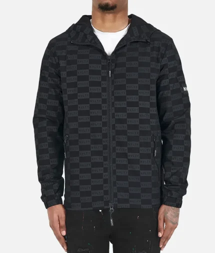 Nvlty Monogram Windbreaker Black (1)