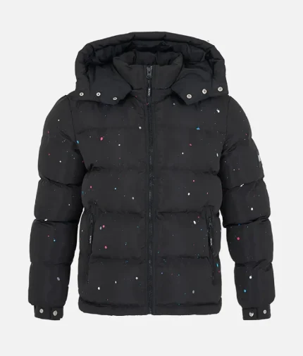 Nvlty Paint Puffer Jacket Black (2)