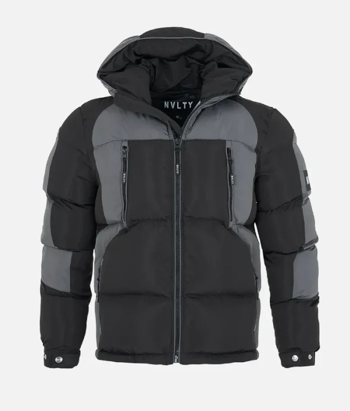 Nvlty Shadow Puffer Jacket Black Grey (2)