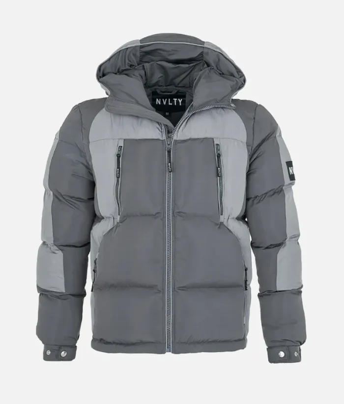 Nvlty Shadow Puffer Jacket Charcoal Grey Light Grey (2)