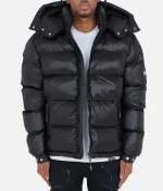 Nvlty Shiny Puffer Jacket Black (1)