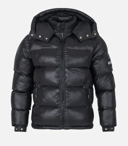 Nvlty Shiny Puffer Jacket Black (2)