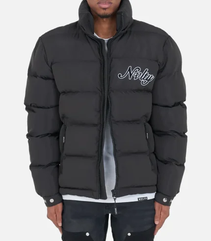 Nvlty Signature Puffer Jacket Black (1)